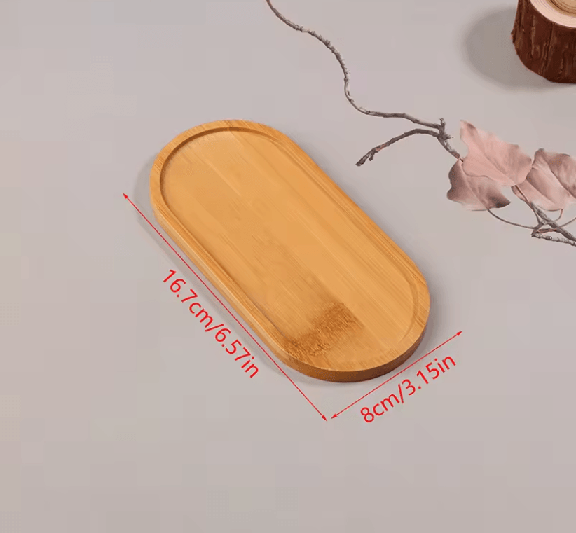 Japanese Style Wooden Dessert Plate  Round Solid Wood Snack Tray For Fruit Sweets And Appetizers 9
