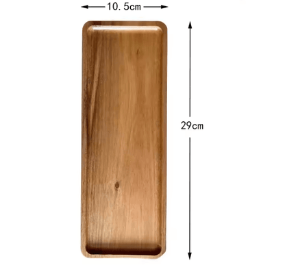 Japanese Style Wooden Dessert Plate  Round Solid Wood Snack Tray For Fruit Sweets And Appetizers 1