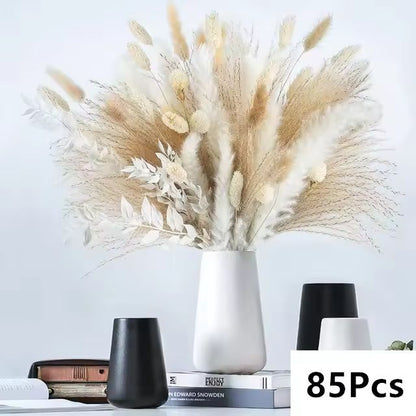 Natural Dried Pampas Grass Bouquet  Boho Bunny Tail Flowers For Home Wedding And Vase Decor 9