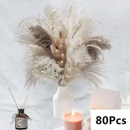 Natural Dried Pampas Grass Bouquet  Boho Bunny Tail Flowers For Home Wedding And Vase Decor 17