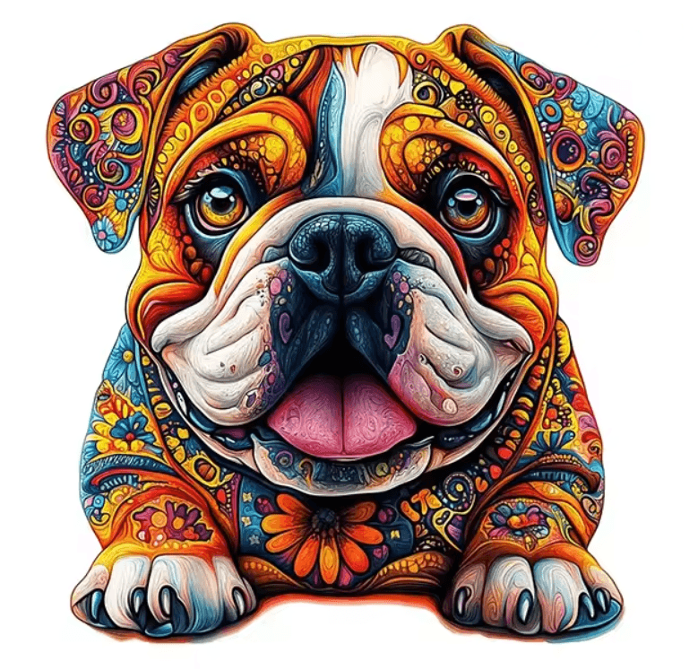 Wooden Animal Jigsaw Puzzle  Unique Dog Puzzle Gift For Adults And Kids 4