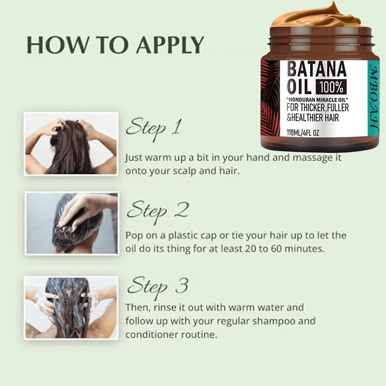 100 Percent Unrefined Batana Oil  Deep Hair Conditioner For Fuller Thicker Healthier Hair 4