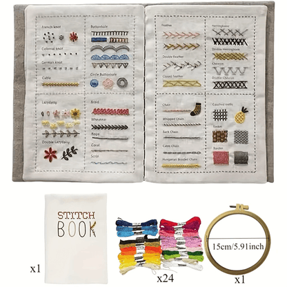 DIY Embroidery Stitch Book Set  Illustrated Sewing Guide For Beginners And Crafters 2