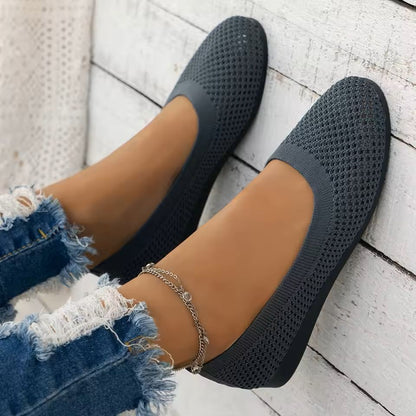 Breathable Knit Ballet Flats For Women 11