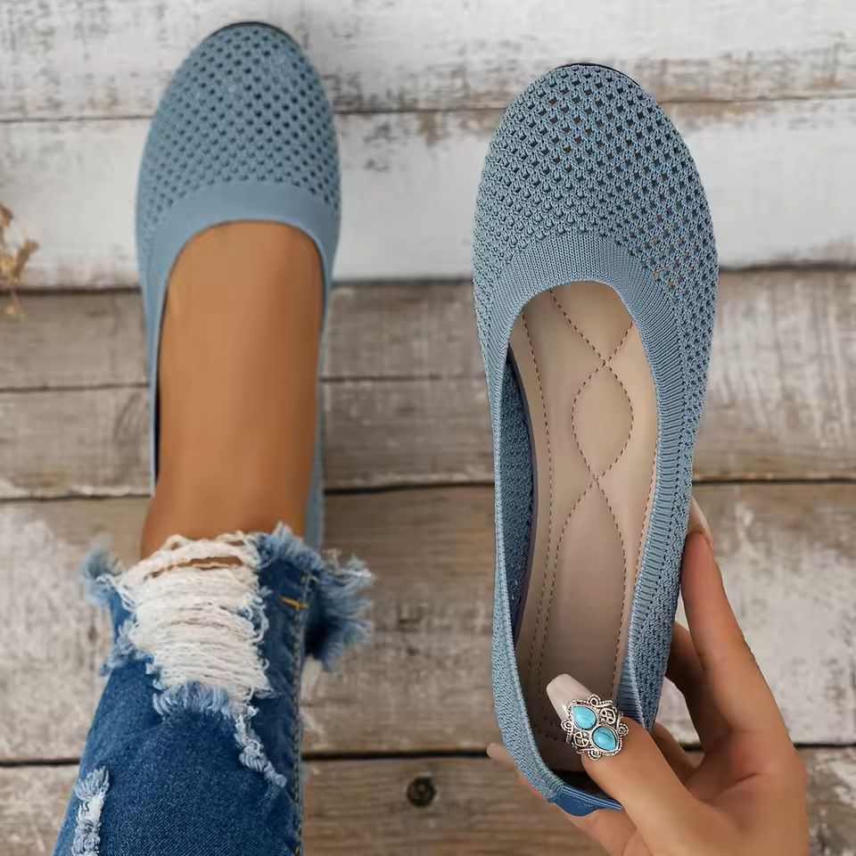 Breathable Knit Ballet Flats For Women 6