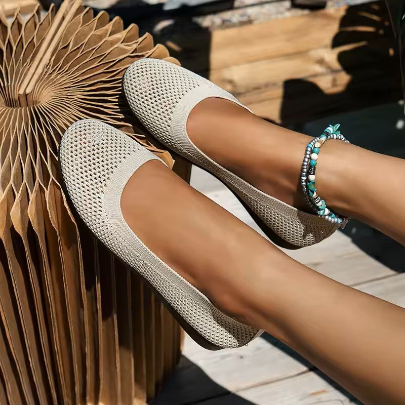 Breathable Knit Ballet Flats For Women 8