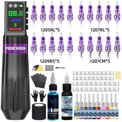 Wireless Tattoo Pen Kit For Permanent Makeup 8