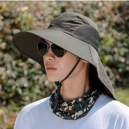 Wide Brim Outdoor Sun Hat With Neck Cover 1