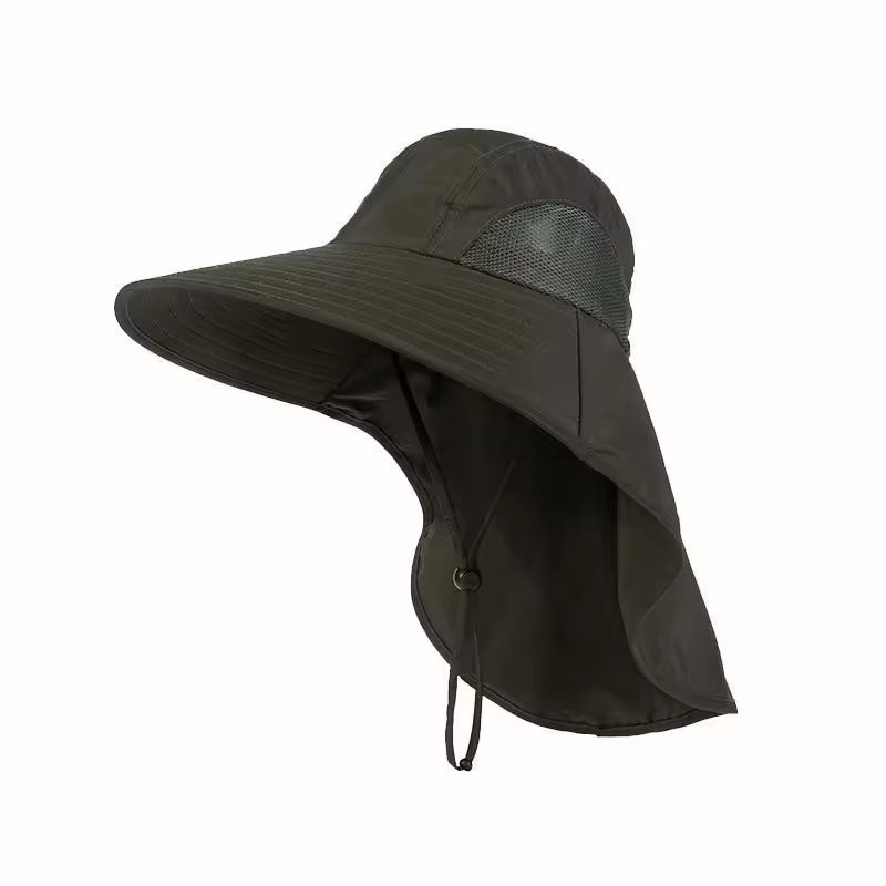Wide Brim Outdoor Sun Hat With Neck Cover 9