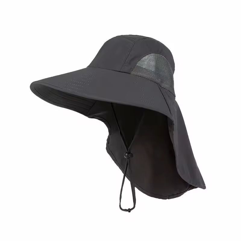 Wide Brim Outdoor Sun Hat With Neck Cover 7