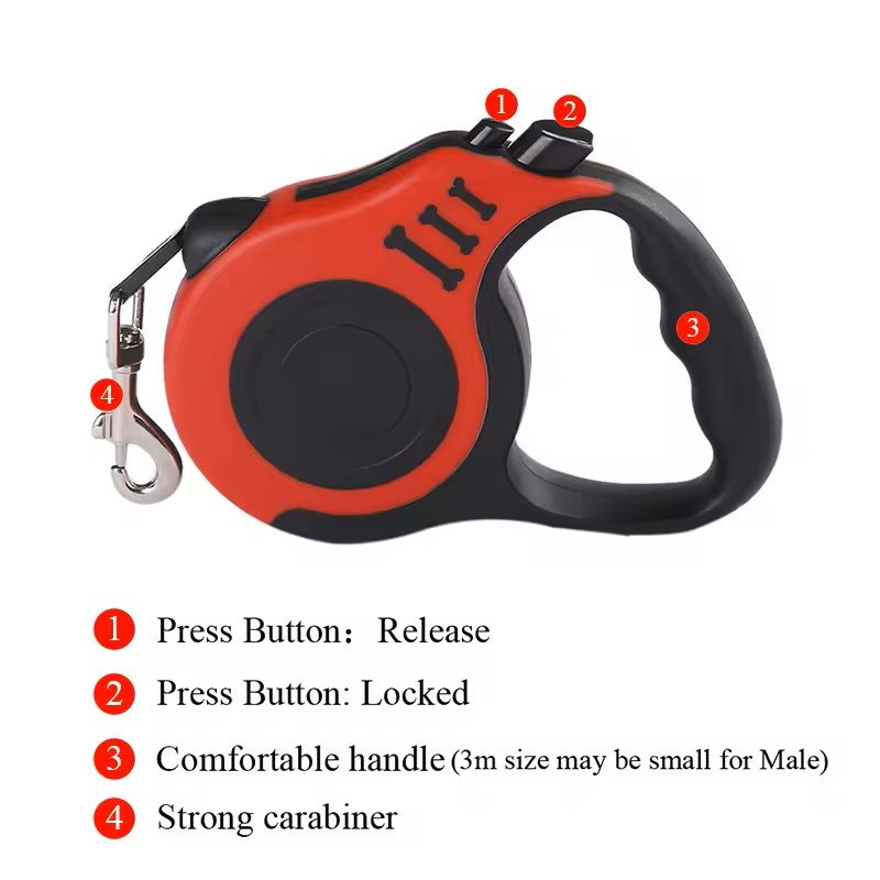Retractable Dog Leash For Small Dogs And Cats With Durable Nylon Rope 1