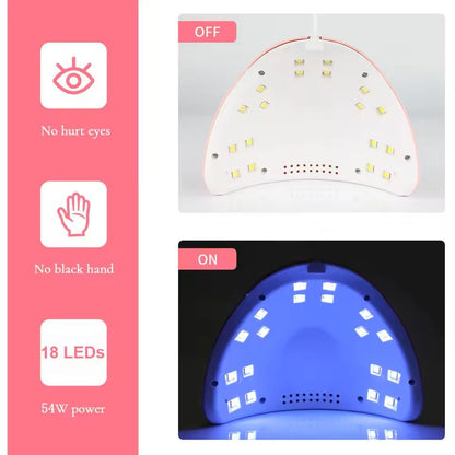 UV LED Nail Dryer Lamp For Gel Polish Curing And Salon Nails At Home 4
