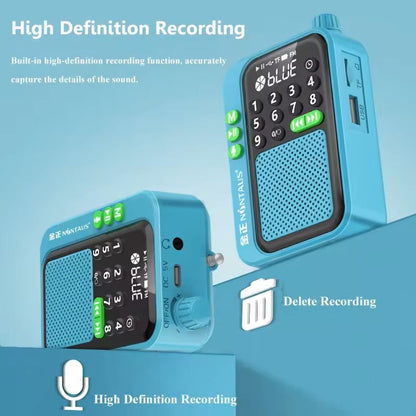 Mini Portable FM Radio With Bluetooth Speaker And MP3 Music Playback 4