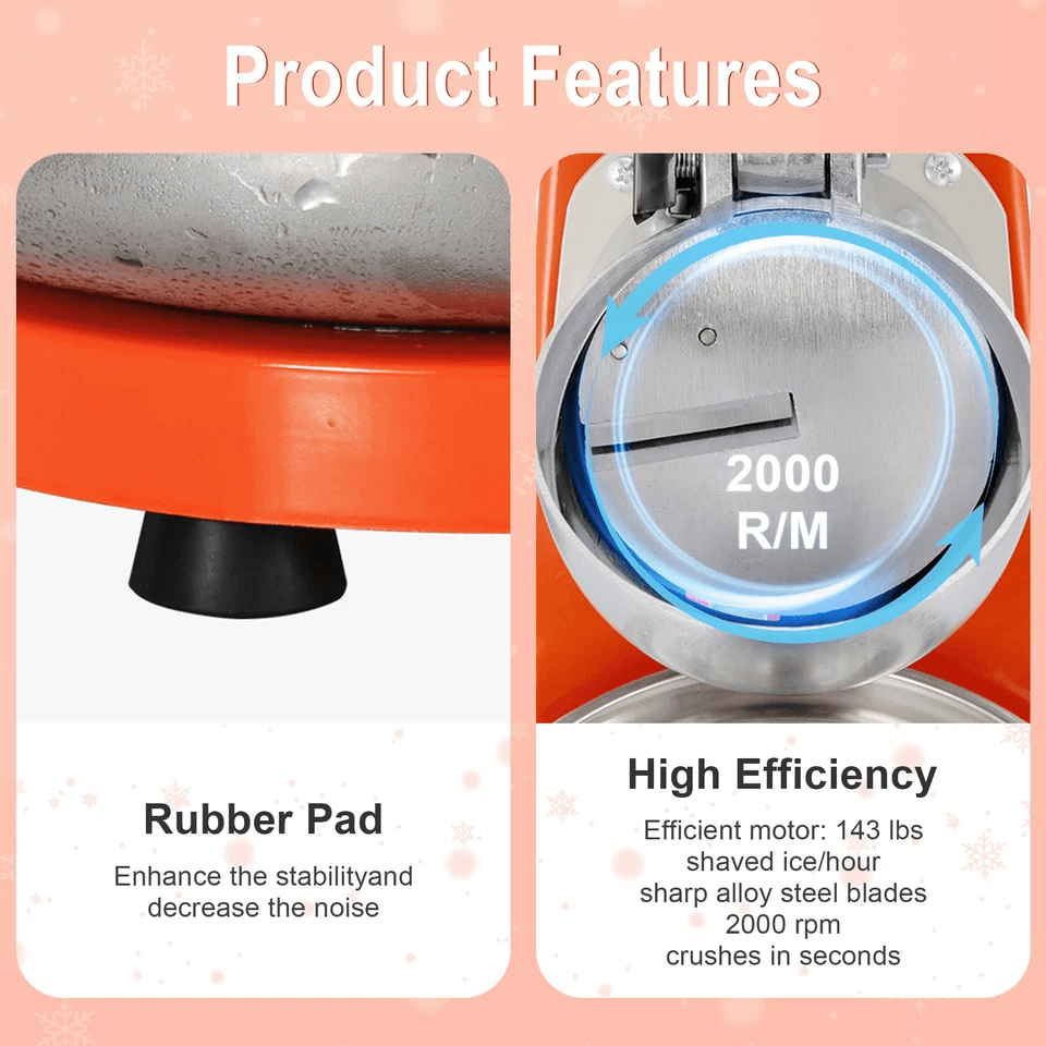 Electric Ice Crusher Machine Ice Shaver  Shaved Ice Snow Cone Maker 5
