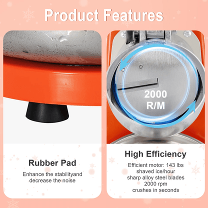 Electric Ice Crusher Machine Ice Shaver  Shaved Ice Snow Cone Maker 5