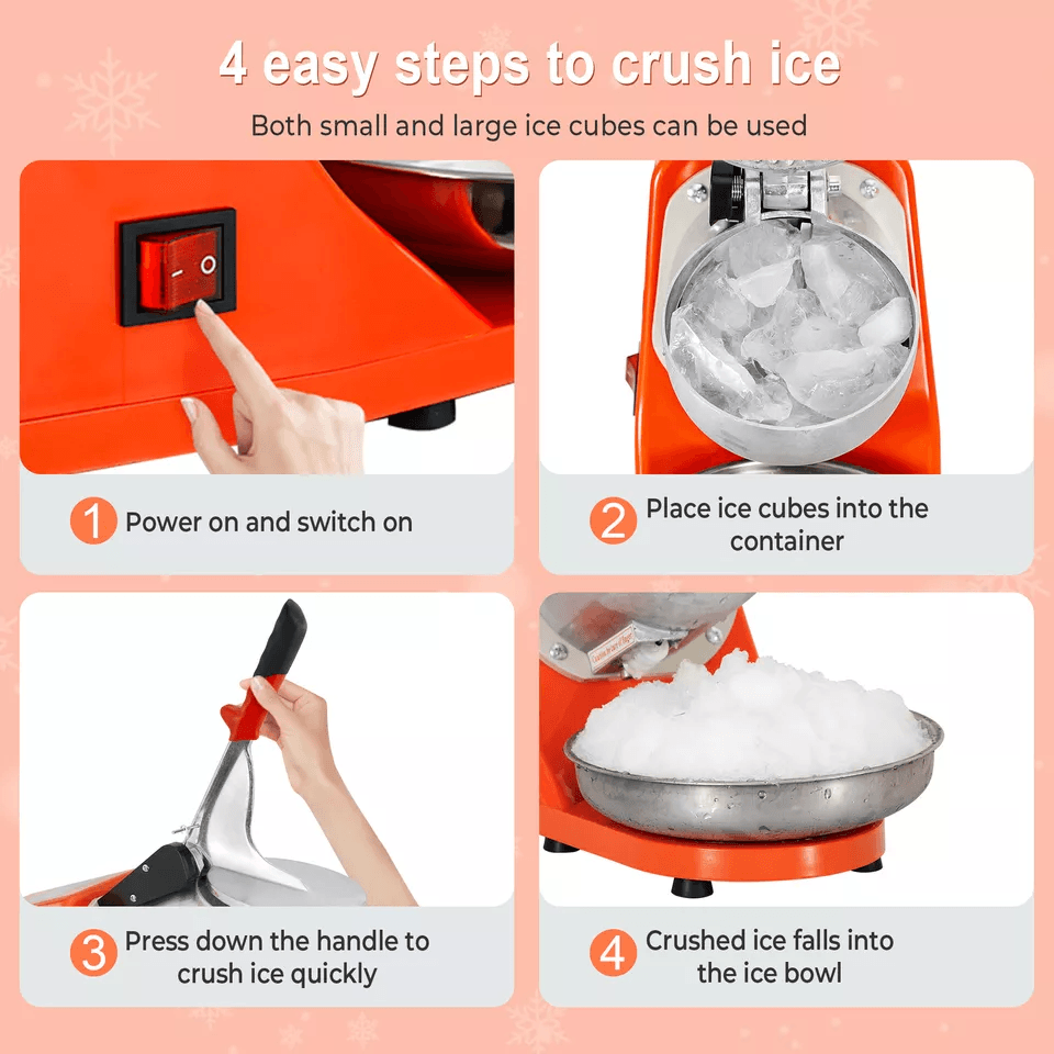 Electric Ice Crusher Machine Ice Shaver  Shaved Ice Snow Cone Maker 3