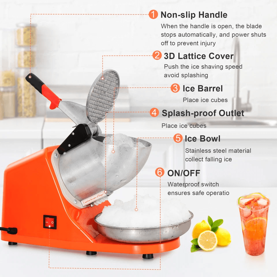 Electric Ice Crusher Machine Ice Shaver  Shaved Ice Snow Cone Maker 2