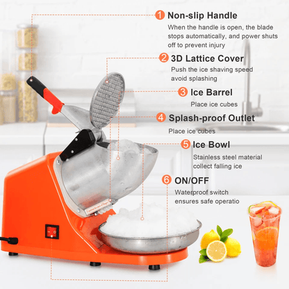 Electric Ice Crusher Machine Ice Shaver  Shaved Ice Snow Cone Maker 2
