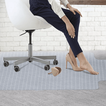 Heavy Duty PVC Home Office Thicken Chair Mat Rectangular Lip Design With Studded Back For Carpet Pr 10