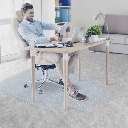 Heavy Duty PVC Home Office Thicken Chair Mat Rectangular Lip Design With Studded Back For Carpet Pr 1