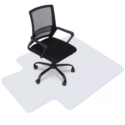 Heavy Duty PVC Home Office Thicken Chair Mat, Rectangular Lip Design with Studded Back for Carpet Protection