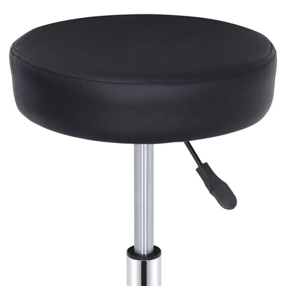 Adjustable Hydraulic Salon Stool PU Leather Round Rolling Chair With 360 Swivel Casters For Tattoo  2