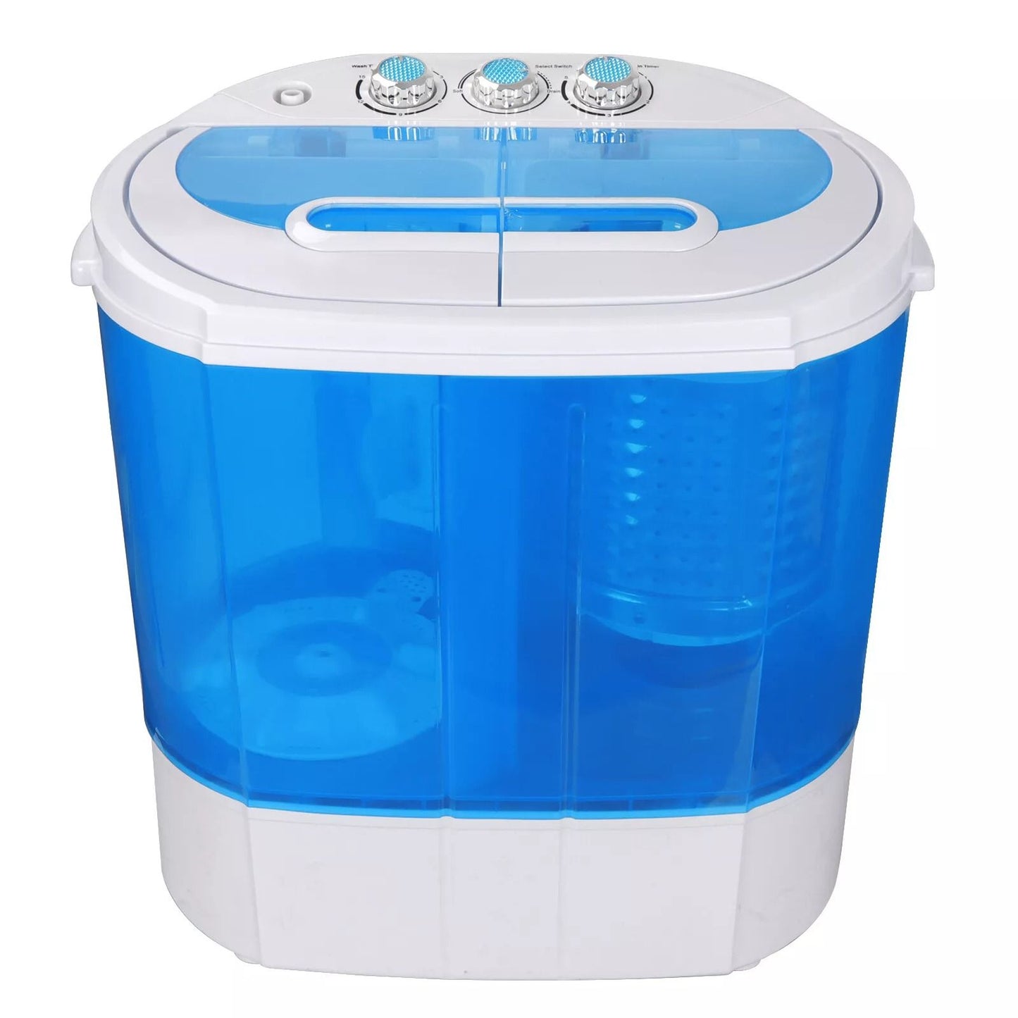 10lbs Mini Washing Machine  Compact Twin Tub Portable Washer  SpinDryer For Small Spaces 14