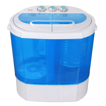 10lbs Mini Washing Machine  Compact Twin Tub Portable Washer  SpinDryer For Small Spaces 14