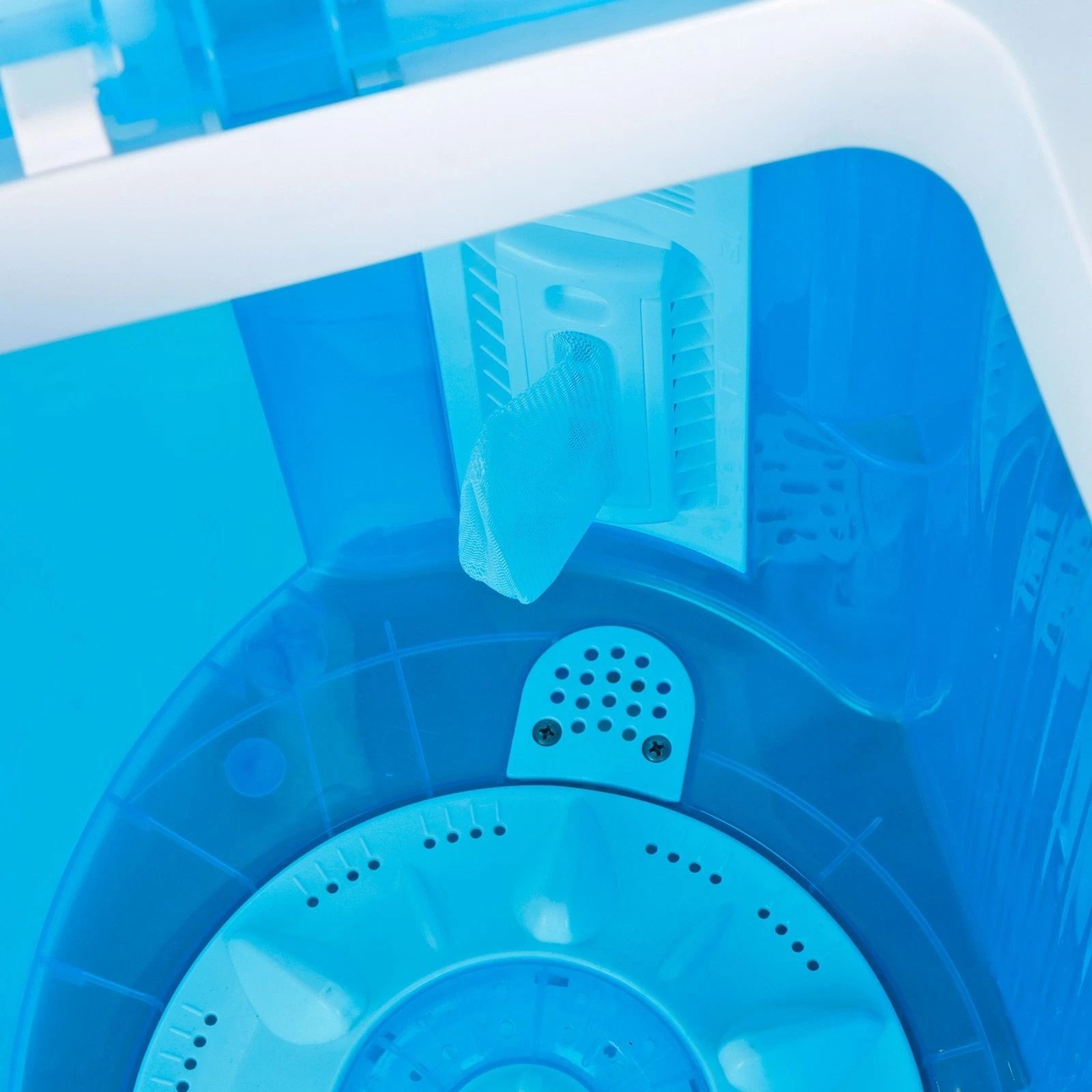 10lbs Mini Washing Machine  Compact Twin Tub Portable Washer  SpinDryer For Small Spaces 10