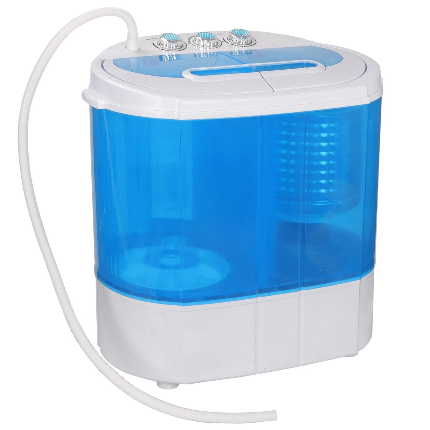 10lbs Mini Washing Machine  Compact Twin Tub Portable Washer  SpinDryer For Small Spaces 11