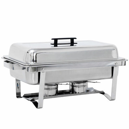 4 Pack 8 QT Stainless Steel Chafer Set  Catering Food Warmer Chafing Dishes For Buffets Parties  Ev 11