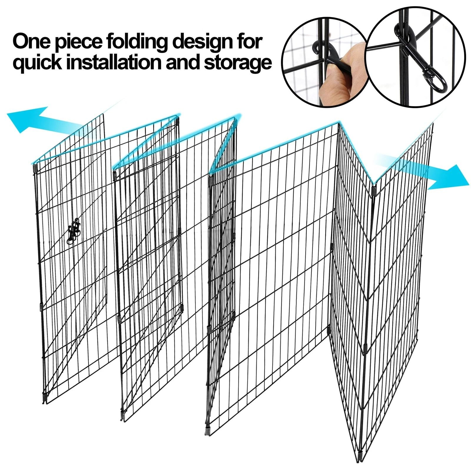 30 Heavy Duty Metal Dog Playpen  8Panel Expandable Pet Fence Exercise Kennel For Cats  Small Pets   10