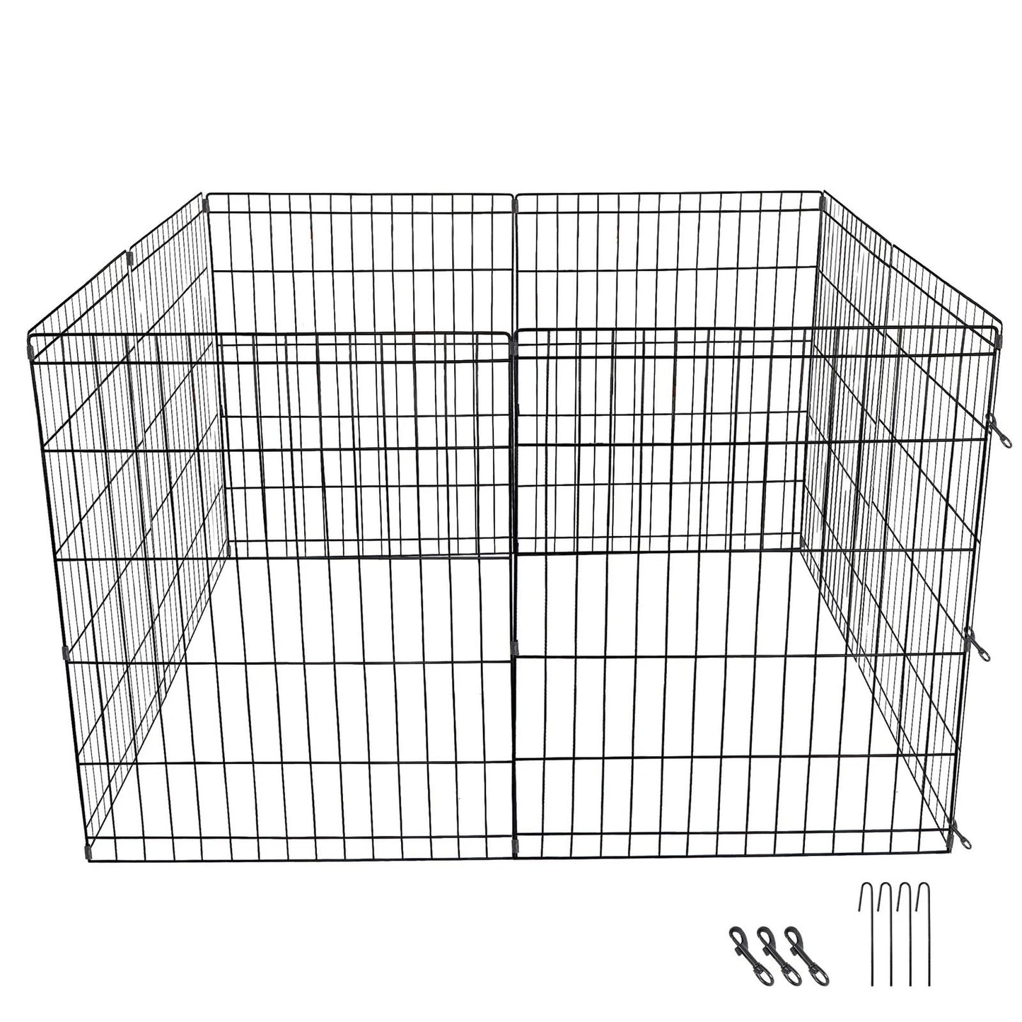 30 Heavy Duty Metal Dog Playpen  8Panel Expandable Pet Fence Exercise Kennel For Cats  Small Pets   4