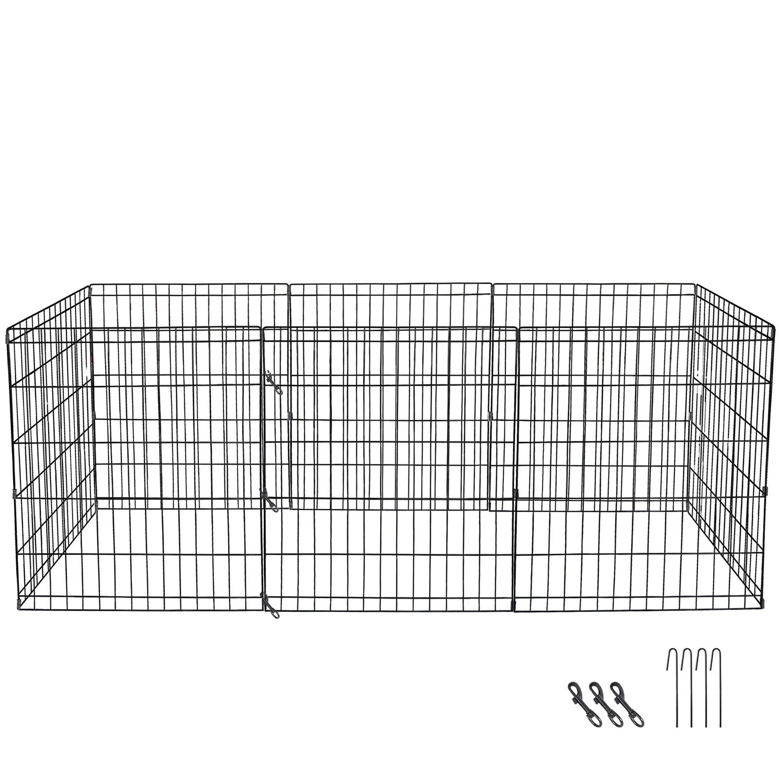 30 Heavy Duty Metal Dog Playpen  8Panel Expandable Pet Fence Exercise Kennel For Cats  Small Pets   7