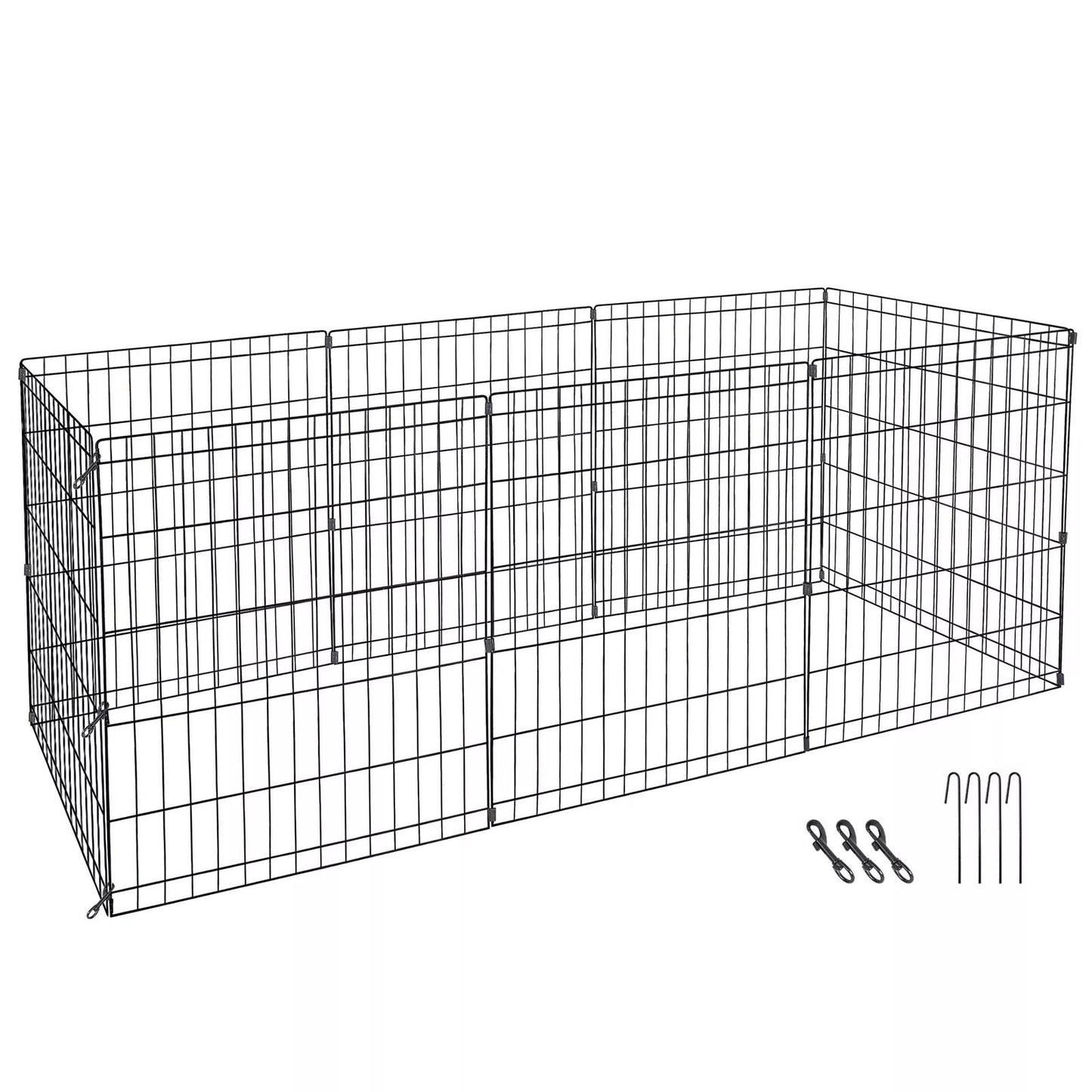 30 Heavy Duty Metal Dog Playpen  8Panel Expandable Pet Fence Exercise Kennel For Cats  Small Pets   9
