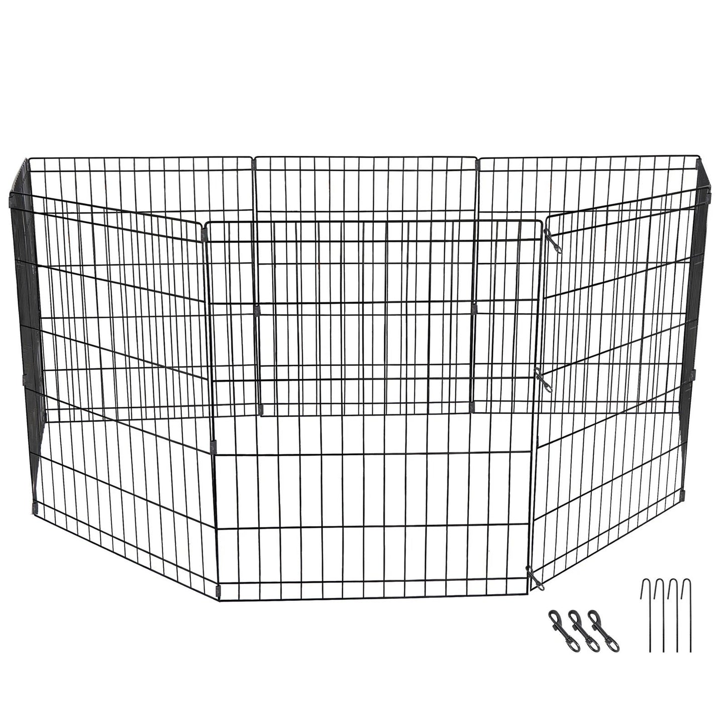 30 Heavy Duty Metal Dog Playpen  8Panel Expandable Pet Fence Exercise Kennel For Cats  Small Pets   11