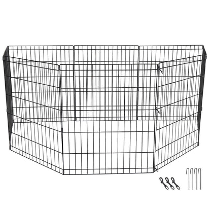 30 Heavy Duty Metal Dog Playpen  8Panel Expandable Pet Fence Exercise Kennel For Cats  Small Pets   11