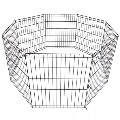 30 Heavy Duty Metal Dog Playpen  8Panel Expandable Pet Fence Exercise Kennel For Cats  Small Pets   8