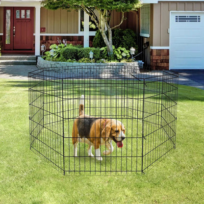 30 Heavy Duty Metal Dog Playpen  8Panel Expandable Pet Fence Exercise Kennel For Cats  Small Pets   1