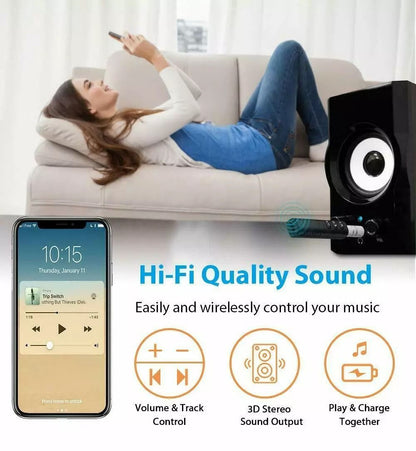 Wireless Bluetooth Car Adapter Mini Receiver For AUX Audio 35mm Speaker Adapter 4