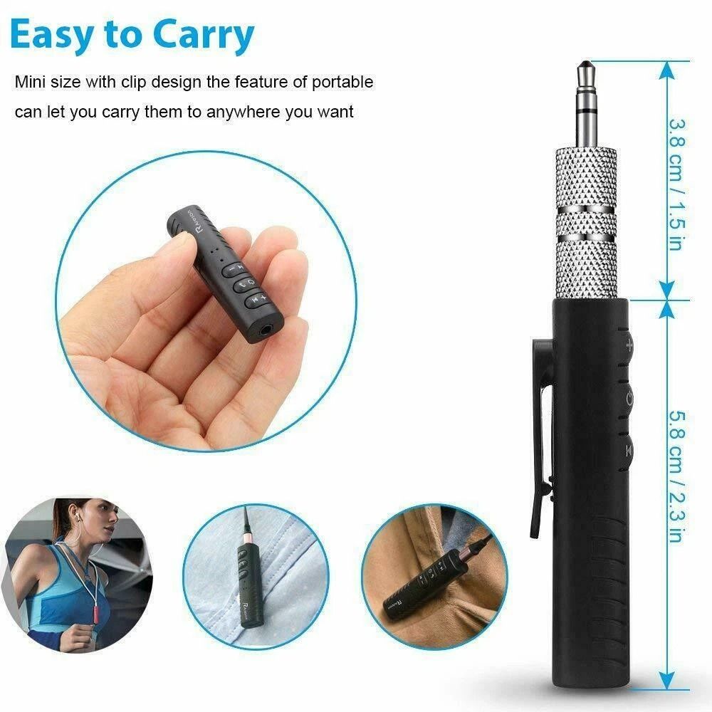Wireless Bluetooth Car Adapter Mini Receiver For AUX Audio 35mm Speaker Adapter 7