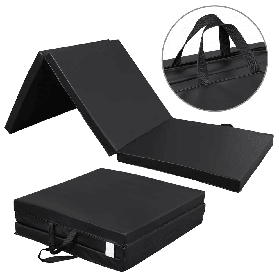 NonSlip PU Leather Folding Gym Mat Portable Exercise Mat For Gymnastics Yoga Pilates Stretching Tum 8