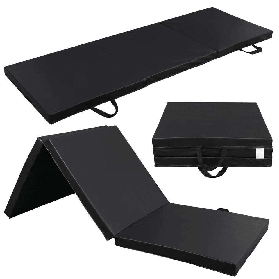 NonSlip PU Leather Folding Gym Mat Portable Exercise Mat For Gymnastics Yoga Pilates Stretching Tum 9