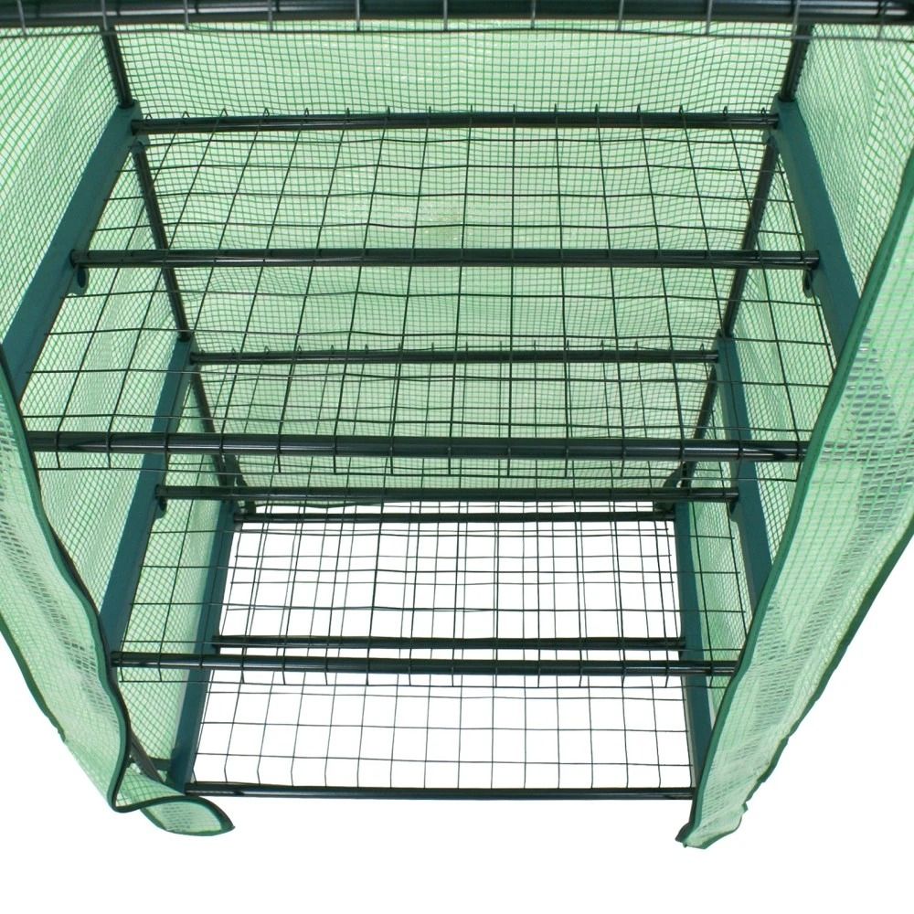 4Tier Walkin Greenhouse For Plants Seeds  Flowers  Durable Storage Shelves For Backyard Patio Balco 8