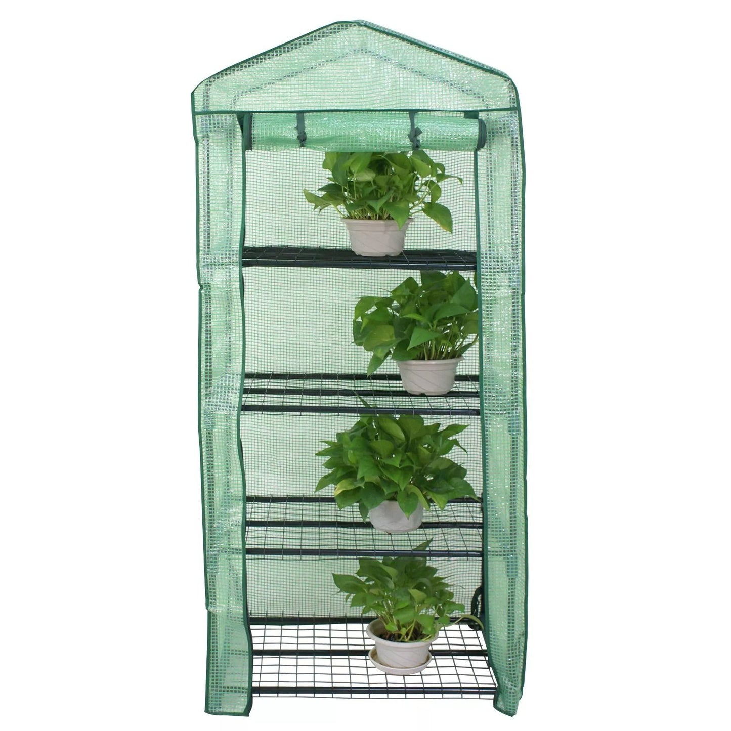 4Tier Walkin Greenhouse For Plants Seeds  Flowers  Durable Storage Shelves For Backyard Patio Balco 10
