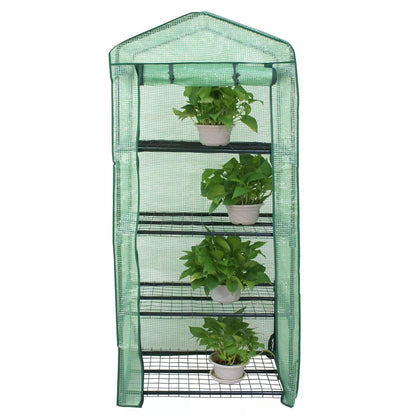 4Tier Walkin Greenhouse For Plants Seeds  Flowers  Durable Storage Shelves For Backyard Patio Balco 10