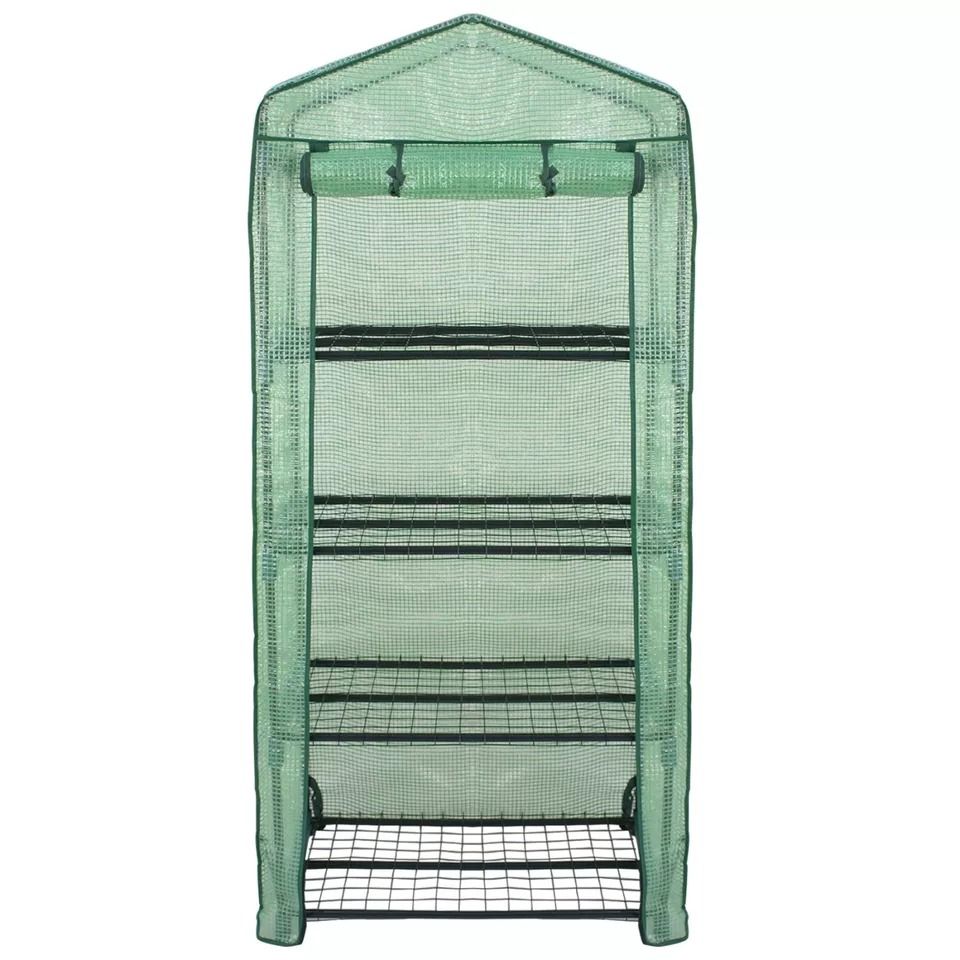 4Tier Walkin Greenhouse For Plants Seeds  Flowers  Durable Storage Shelves For Backyard Patio Balco 1