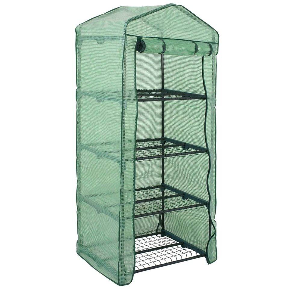 4Tier Walkin Greenhouse For Plants Seeds  Flowers  Durable Storage Shelves For Backyard Patio Balco 6