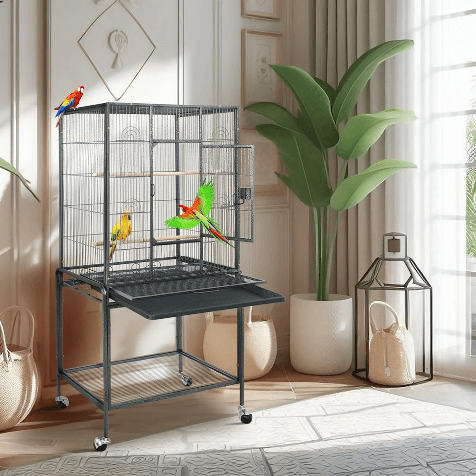 Large Bird Cage For Macaw Cockatoo Parrot  Finch Secure Locking Door Spacious Metal Aviary Durable  2