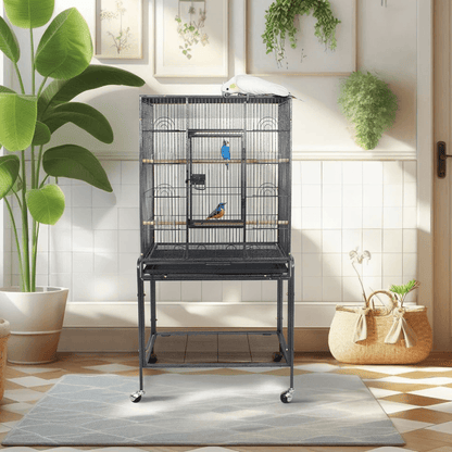 Large Bird Cage For Macaw Cockatoo Parrot  Finch Secure Locking Door Spacious Metal Aviary Durable  3